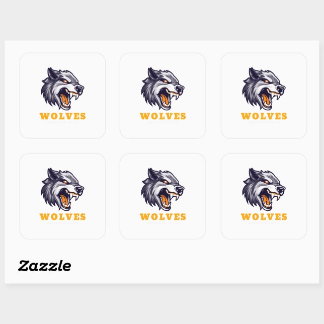 Carré Sticker Wolves (Feuille)