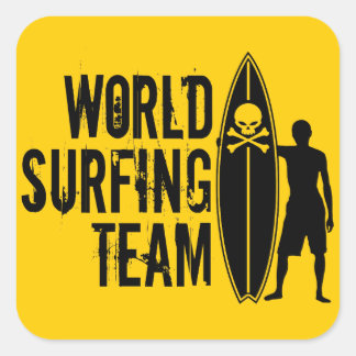 Carré Sticker World Surfing