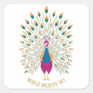 Carré Sticker WORLD WILDLIFE DAME
