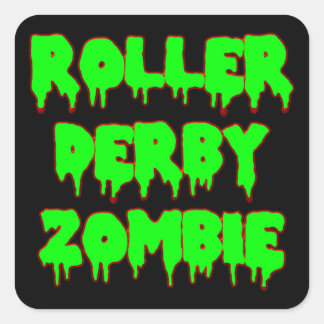 Carré Sticker Zombie Roller Derby