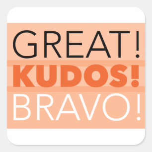 Carré Super ! Bravo ! Bravo ! Sticker, Sticker