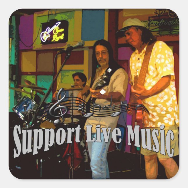Carré Support Sticker Live Music (Devant)