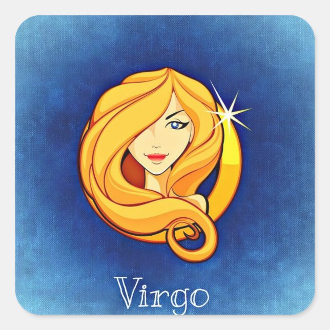 Carré Symbole Horoscope Sticker Virgo (Devant)