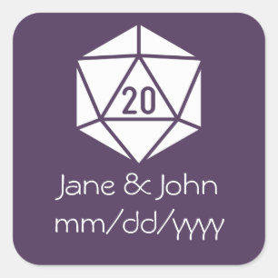 Carré Tabletop Chic en Sticker violet