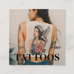 Carré Tatouages Artiste Carte de visite graphique