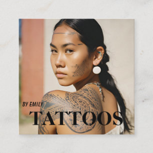 Carré Tatouages Artiste Carte de visite graphique