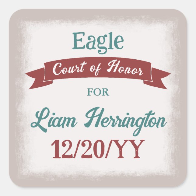 Carré Teal Green, Burgundy Celebration Sticker (Devant)