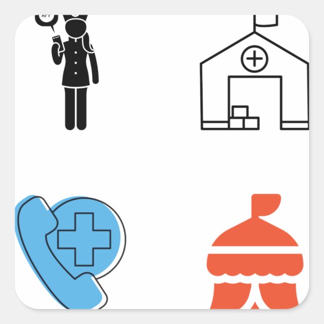 Carré Telephone Triage Nurse Sticker Pack - Telephone Tr (Devant)
