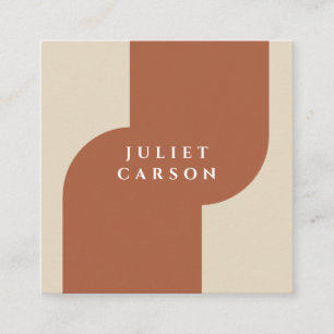 Carré Terracotta Simple Arch Minimaliste Carte de visite