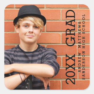 Carré Texte moderne | Sticker photo Graduation