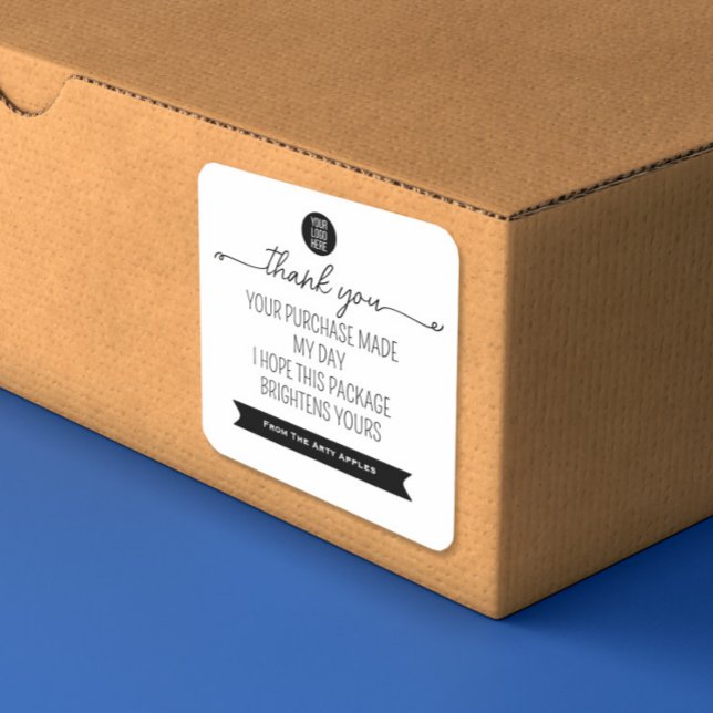 Carré Thank You Sticker – Small Business Branding (Créateur téléchargé)