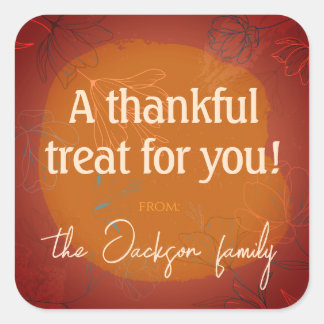 Carré Thankful Treat Sticker -Autumn Warmth