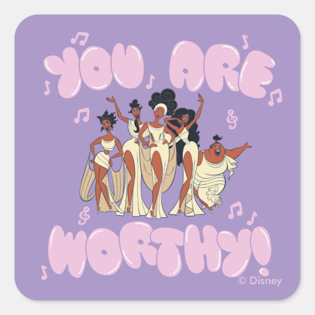 Carré The Muses - You Are Worthy Square Sticker (Devant)