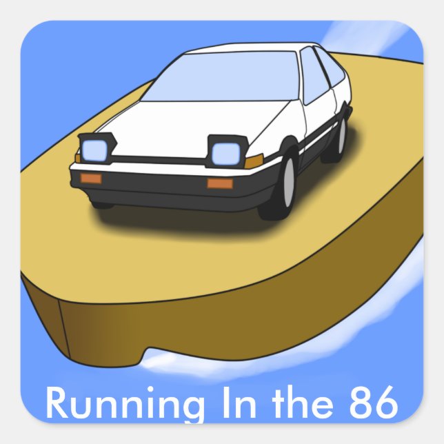 Carré Toyota AE86 Tonnerre Sticker (Devant)