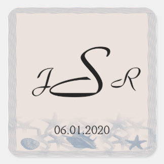 Carré Trésor par Sticker Monogramme de la mer