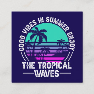 Carré Tropical Summer Vibes-82646 Carte de visite carrée