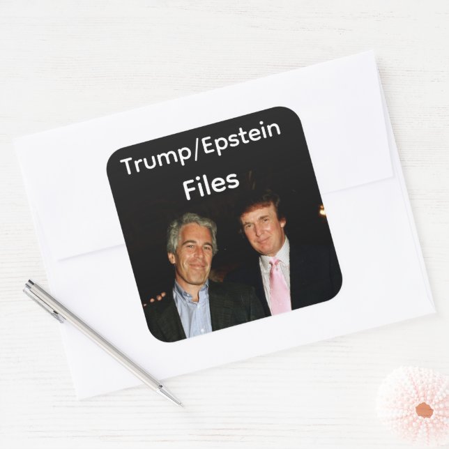 Carré Trump/Epstein Files Sticker (Enveloppe)