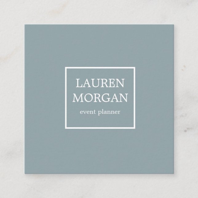 Carré Turquoise minimaliste | CARTE DE VISITE (Devant)
