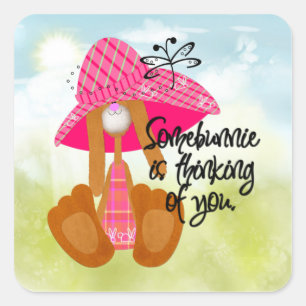 Carré Un Sticker Bunny