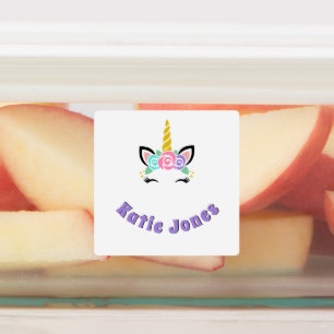 Carré Unicorn étanche Nom Étiquettes