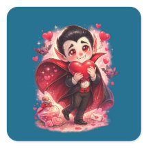 Valentine Funny Dracula Sticker – Cute Love 