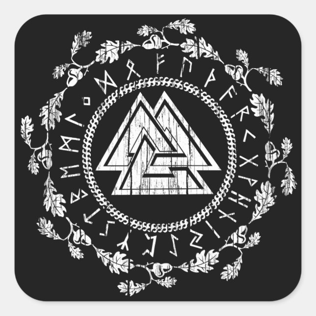 Carré Valknut - Sticker Runes (Devant)