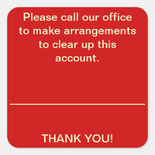 Carré VEUILLEZ APPELER LE Sticker Collections US