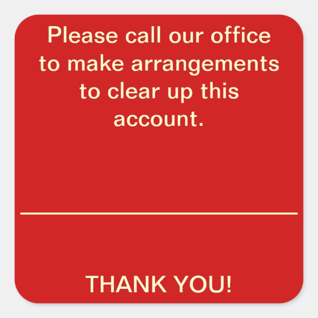 Carré VEUILLEZ NOUS APPELER Collections Sticker (Devant)