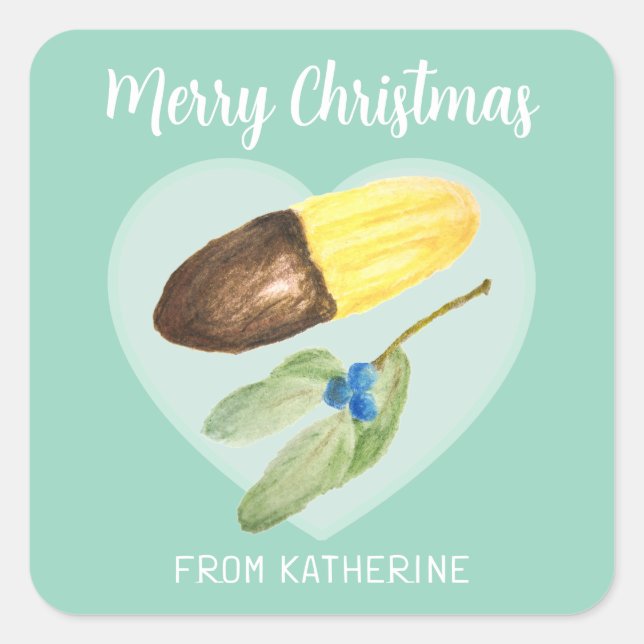 Carré Viennese Fingers Biscuit Christmas Square Sticker (Devant)