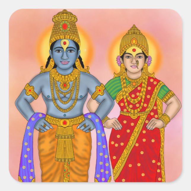 Carré Vitthal Rukmini Sticker (Devant)