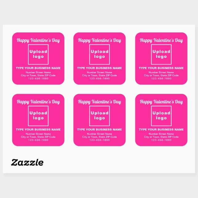 Carré Voix de Saint-Valentin d'affaires sur Sticker Carr (Feuille)