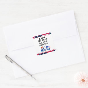 Carré Voter Pour America Sticker