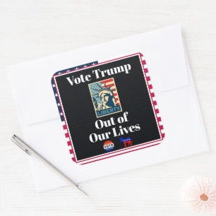 Carré Votez Trump hors de nos vies Sticker