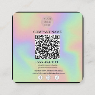Carré Votre logo avec Carte de visite de code QR