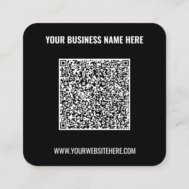 Carré Votre texte personnalisé pour la carte de visite a (Dos)