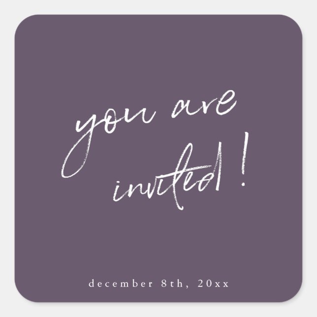 Carré Vous êtes Invité Sticker Holiday (Devant)