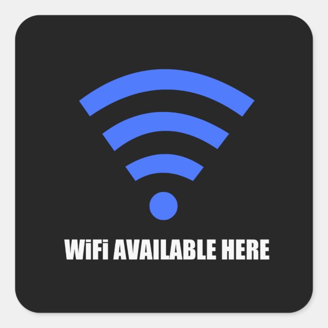 Carré Wifi Disponible Ici Sticker (Devant)