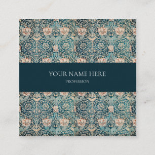 CARRÉ WILLIAM MORRIS CARTE DE VISITE MOTIF BOTANIQUE