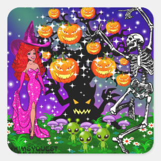 Carré WQ STICKER : Fête d'Halloween Toute la nuit