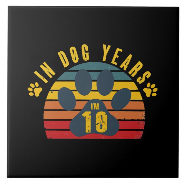 Carreau 10 ans en années de chien (Devant)