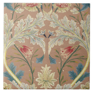 Carreau 1875 Broderie florale Vintage William Morris