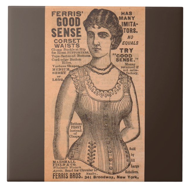 Carreau 1880s Ferris Common Sense Corsets et (Devant)