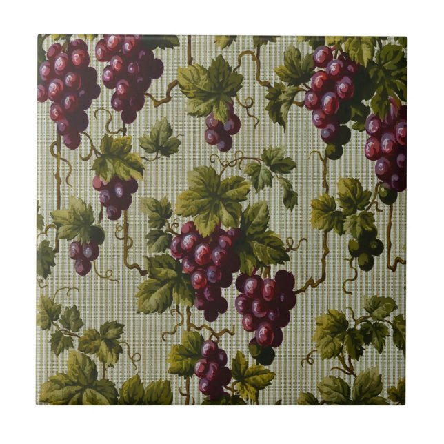 Carreau 1900 Raisins Vintages Fruits Botanique (Devant)