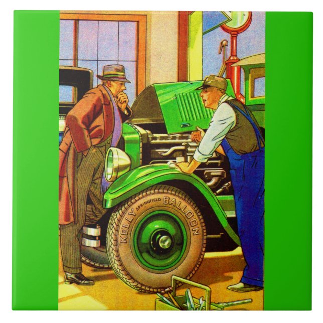 Carreau 1924 Kelly Springfield pneus gonflables et (Devant)