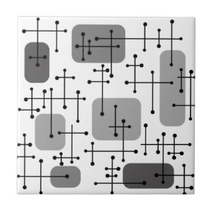 Carreau 1950 Eames Era Art Crosshairs Grey