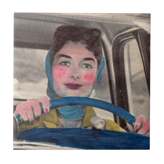Carreau 1950 Maman au volant (Devant)