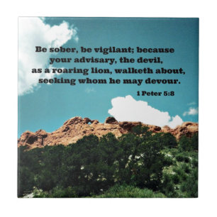 Carreau 1 5:8 de Peter soit sobre, soit vigilant ; parce q