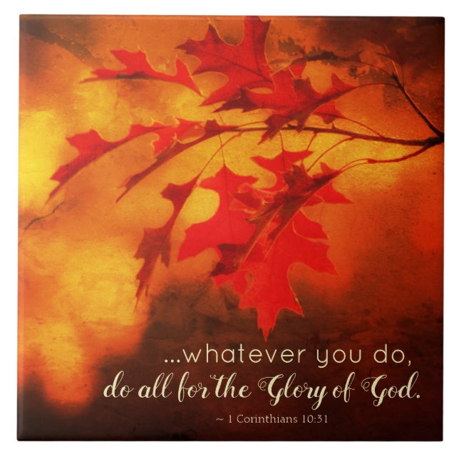 Carreau 1 Corinthiens 10:31 Faites tout pour la gloire de  (Devant)