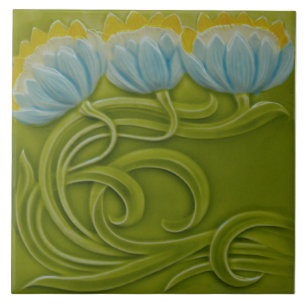 Carreau #1 de 3 Repro German Art Nouveau Jugendstil