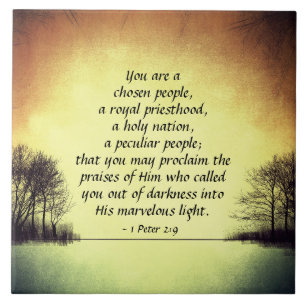 Carreau 1 Pierre 2:9 Vous êtes un peuple élu, Bible